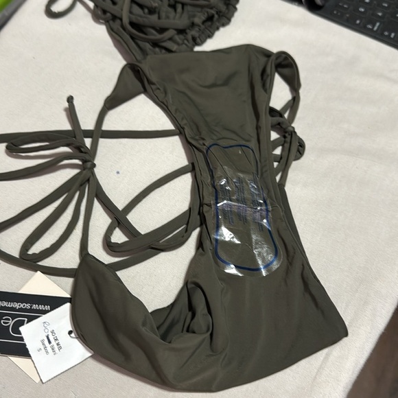 So De Mel NWT Rio Bikini Set in Olive Green S/M - Picture 13 of 16